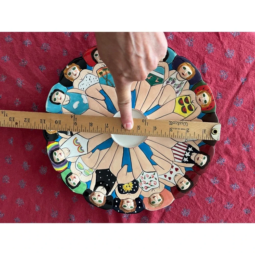 Vintage Funseekers Water Ballet Chip and Dip Plate Platter Janis Joplin Kitschy